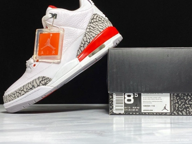 1st Kicks Shoes Air 3 Retro Hall 136064-116 Fame of Jordan 0823